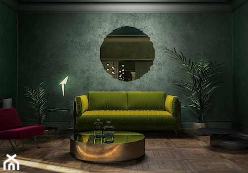 Apartament w Mediolianie - Mały zielony salon, styl nowoczesny - zdjęcie od Wiktoria Ginter