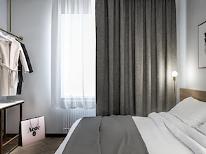 Mieszkanie na Powiślu - Mała biała sypialnia, styl nowoczesny - zdjęcie od Wiktoria Ginter