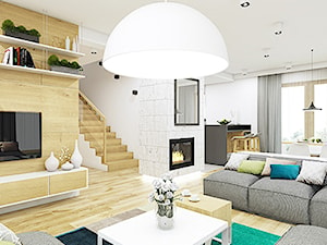 Dom w idaredach (A) - Salon, styl nowoczesny - zdjęcie od ArchonHome