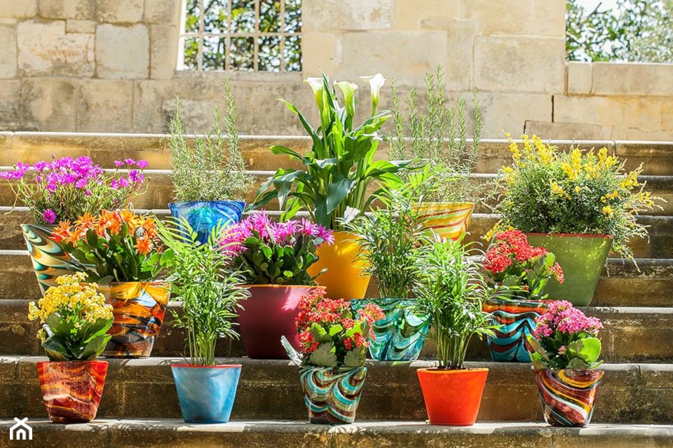 Szklane doniczki Mdina Glass - zdjęcie od Szklana Malta - Homebook