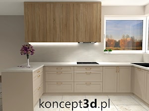 Wizualizacja klasycznej kuchni w nowoczesnym wydaniu - ujęcie 4 - zdjęcie od koncept3d.pl | projektowanie i wizualizacje kuchni