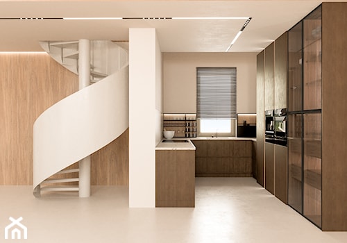 Mieszkanie z antresolą - Kuchnia, styl minimalistyczny - zdjęcie od Famano Interiors