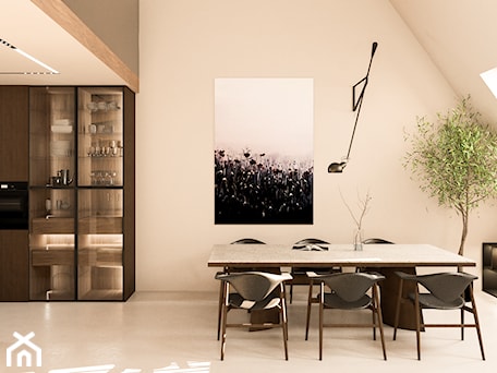 Aranżacje wnętrz - Jadalnia: Mieszkanie z antresolą - Jadalnia, styl minimalistyczny - Famano Interiors. Przeglądaj, dodawaj i zapisuj najlepsze zdjęcia, pomysły i inspiracje designerskie. W bazie mamy już prawie milion fotografii!