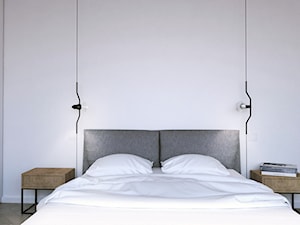 Mała biała sypialnia, styl minimalistyczny - zdjęcie od Monika Skowrońska Architekt Wnętrz