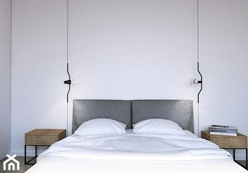 Mała biała sypialnia, styl minimalistyczny - zdjęcie od Monika Skowrońska Architekt Wnętrz