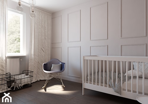 MIESZKANIE - Średni biały pokój dziecka dla niemowlaka dla chłopca dla dziewczynki, styl tradycyjny - zdjęcie od Monika Skowrońska Architekt Wnętrz