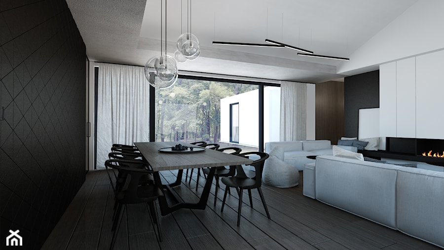 Projekt wnętrz domu_120mkw - Salon, styl nowoczesny - zdjęcie od Monika Skowrońska Architekt Wnętrz
