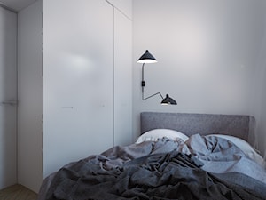 MIESZKANIE W KAMIENICY_WARSZAWA - Mała biała sypialnia, styl nowoczesny - zdjęcie od Monika Skowrońska Architekt Wnętrz