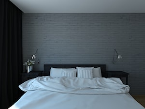 MIESZKANIE NA WYNAJEM _ KOŁOBRZEG - Średnia biała sypialnia, styl nowoczesny - zdjęcie od Monika Skowrońska Architekt Wnętrz