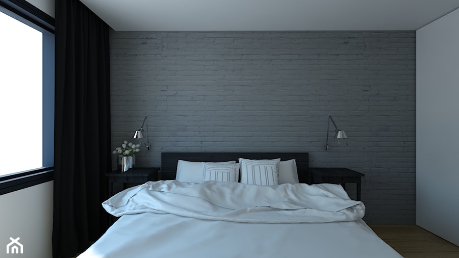 MIESZKANIE NA WYNAJEM _ KOŁOBRZEG - Średnia biała sypialnia, styl nowoczesny - zdjęcie od Monika Skowrońska Architekt Wnętrz