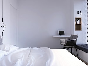 MIESZKANIE _ WARZELNIA / POZNAŃ _ 80mkw - Sypialnia, styl minimalistyczny - zdjęcie od Monika Skowrońska Architekt Wnętrz