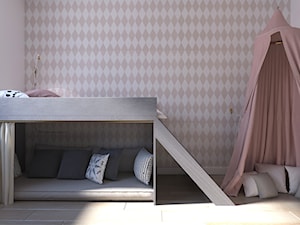 Średni różowy pokój dziecka dla dziecka dla dziewczynki, styl tradycyjny - zdjęcie od Monika Skowrońska Architekt Wnętrz
