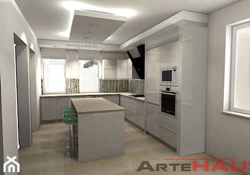 Pomysł na białą kuchnie - Brzozy - zdjęcie od Projektowanie Wnętrz ArteHAUS