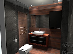 Palisander w łazience - zdjęcie od Projektowanie Wnętrz ArteHAUS