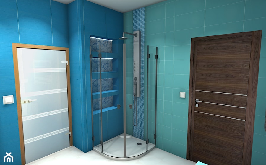Błękit w łazience - zdjęcie od Projektowanie Wnętrz ArteHAUS
