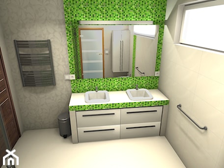 Aranżacje wnętrz - Łazienka: Mozaika zielona w łazience - Projektowanie Wnętrz ArteHAUS. Przeglądaj, dodawaj i zapisuj najlepsze zdjęcia, pomysły i inspiracje designerskie. W bazie mamy już prawie milion fotografii!