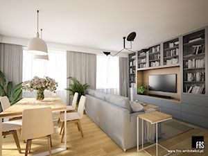 Apartament w Krakowie - Osiedle Akademickie - Salon, styl nowoczesny - zdjęcie od FRS ARCHITEKCI