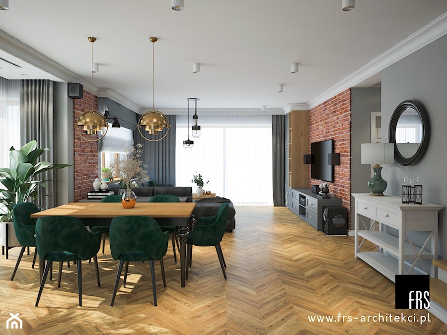 Dom w Tomaszowicach - Salon, styl nowoczesny - zdjęcie od FRS ARCHITEKCI