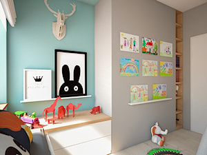 Dom Słoneczne Kliny - Średni szary niebieski pokój dziecka dla dziecka dla chłopca, styl skandynawski - zdjęcie od FRS ARCHITEKCI