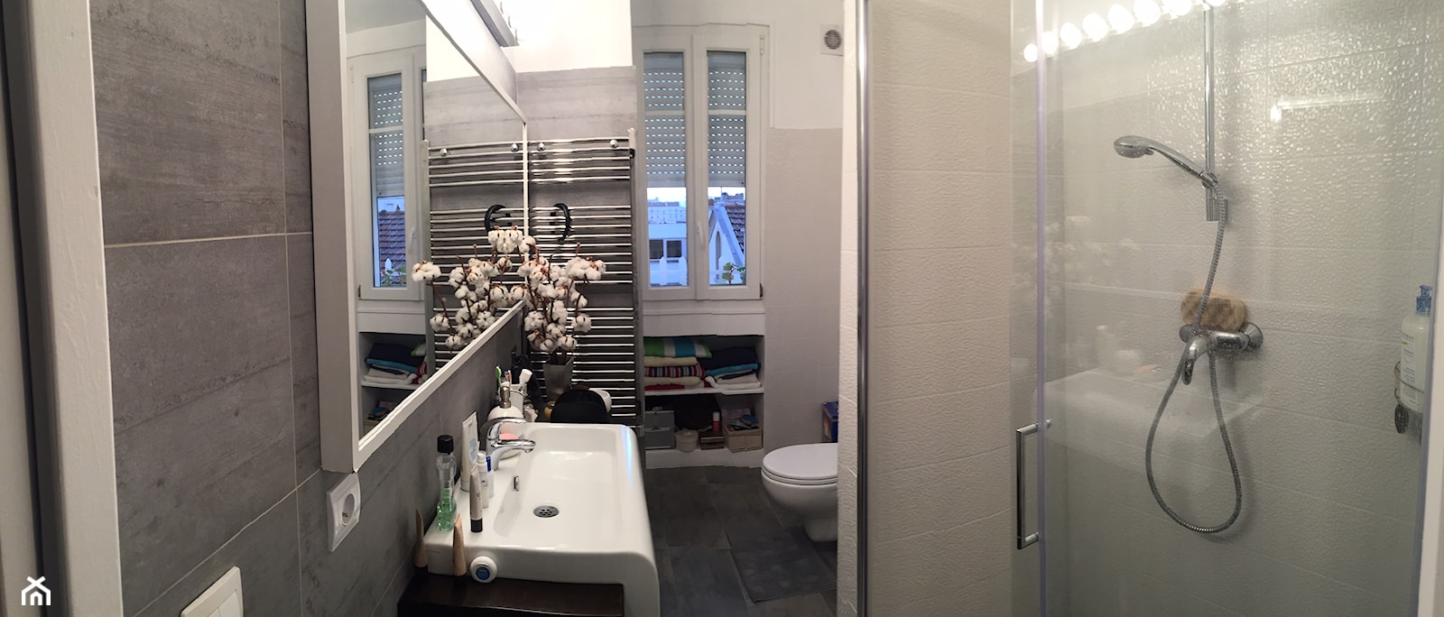 mini loft 45m2 - Mała łazienka, styl minimalistyczny - zdjęcie od eve07 - Homebook
