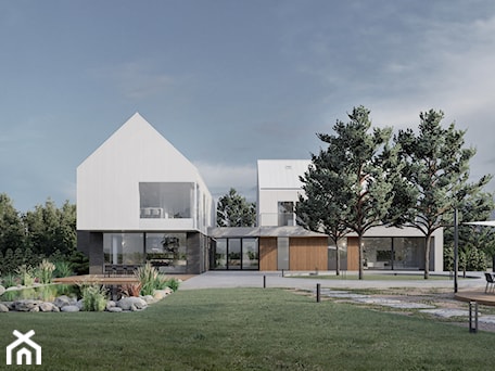 Aranżacje wnętrz - Domy: Projekt willi nad jeziorem - AMJ studio - biuro architektoniczne. Przeglądaj, dodawaj i zapisuj najlepsze zdjęcia, pomysły i inspiracje designerskie. W bazie mamy już prawie milion fotografii!