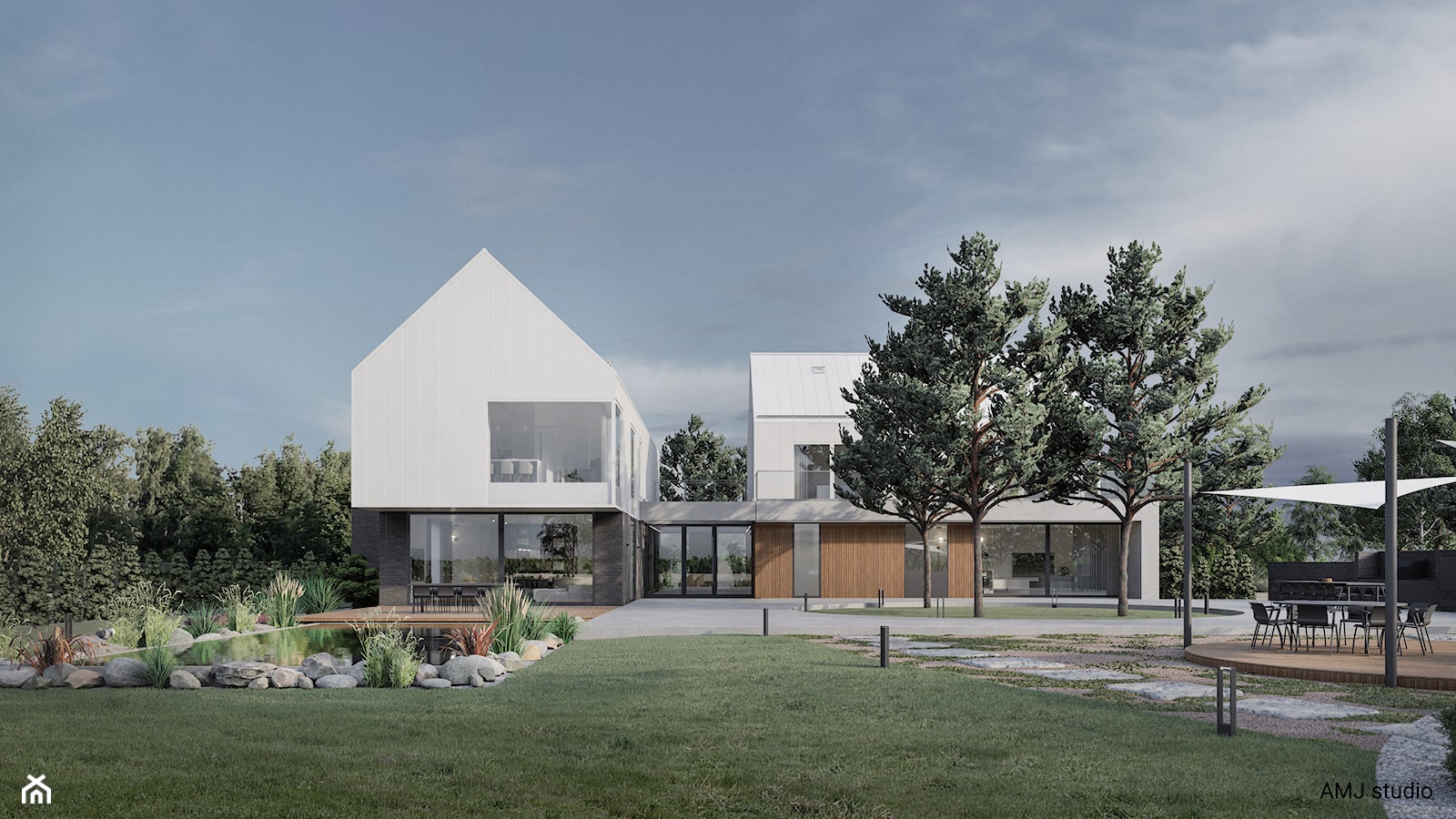 Projekt willi nad jeziorem - zdjęcie od AMJ studio - biuro architektoniczne - Homebook