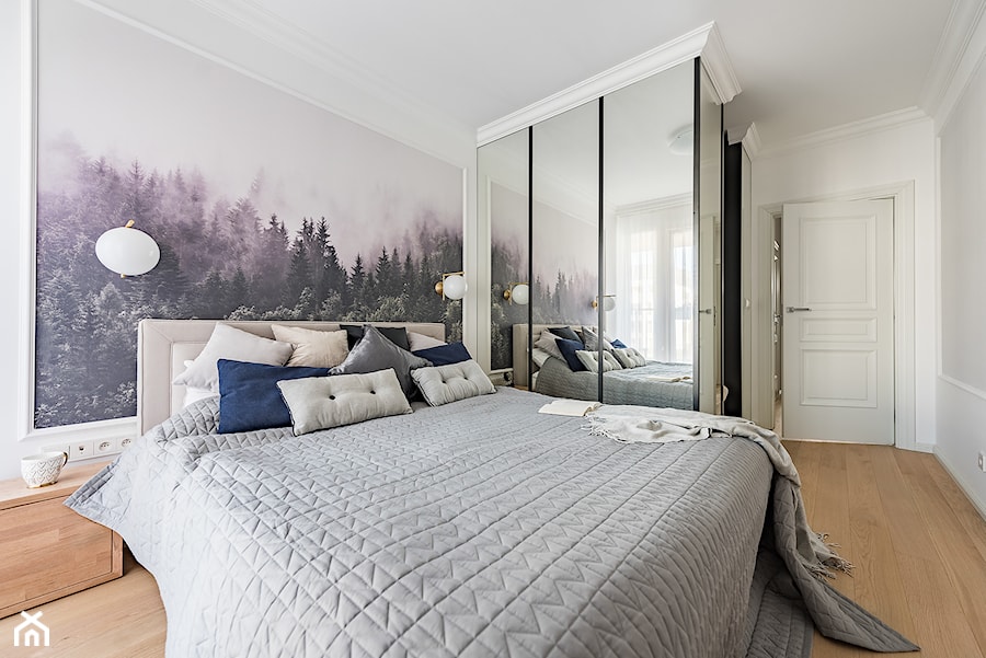 Nowoczesne mieszkanie - Średnia biała sypialnia, styl nowoczesny - zdjęcie od wz studio