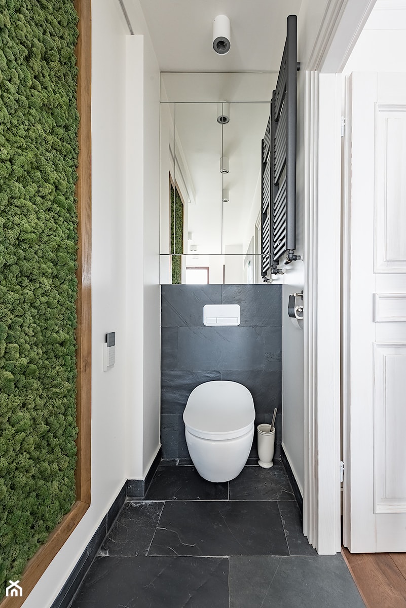 Mieszkanie w Lublinie - Mała z marmurową podłogą z punktowym oświetleniem łazienka, styl nowoczesny - zdjęcie od wz studio