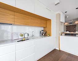 Mieszkanie w Lublinie - Średnia otwarta beżowa z podblatowym zlewozmywakiem kuchnia w kształcie lit ... - zdjęcie od wz studio - Homebook