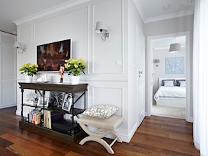 50 m2 Nowego Jorku - Mały średni biały salon, styl glamour - zdjęcie od wz studio