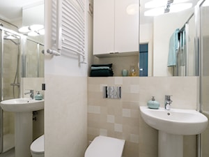 Zielony Żoliborz - Średnia bez okna z lustrem łazienka, styl nowoczesny - zdjęcie od IDEALS . Marta Jaślan Interiors