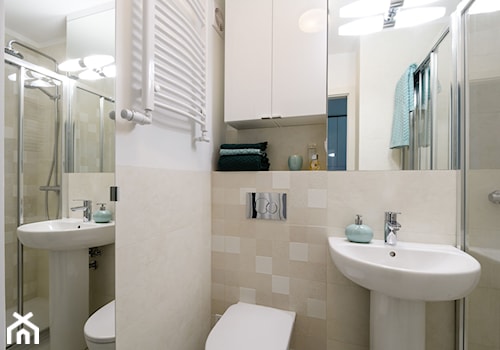 Zielony Żoliborz - Średnia bez okna z lustrem łazienka, styl nowoczesny - zdjęcie od IDEALS . Marta Jaślan Interiors
