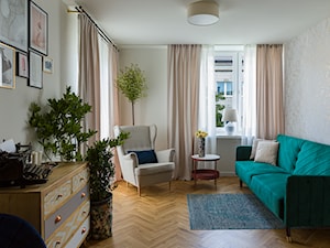 Kawalerka w stylu Boho - Salon, styl nowoczesny - zdjęcie od IDEALS . Marta Jaślan Interiors