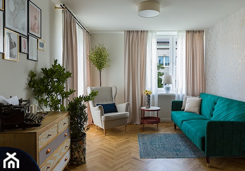 Kawalerka w stylu Boho - Salon, styl nowoczesny - zdjęcie od IDEALS . Marta Jaślan Interiors