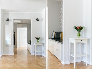 Apartament inny niż wszystkie - rearanżacja i home staging mieszkania na wynajem - Hol / przedpokój, styl minimalistyczny - zdjęcie od IDEALS . Marta Jaślan Interiors