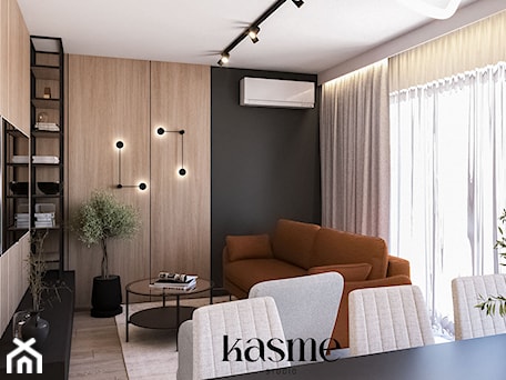 Aranżacje wnętrz - Salon: Projekt domu - Salon, styl nowoczesny - KASME studio. Przeglądaj, dodawaj i zapisuj najlepsze zdjęcia, pomysły i inspiracje designerskie. W bazie mamy już prawie milion fotografii!