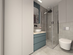 Łazienka Prądnik Biały - Średnia bez okna z lustrem z punktowym oświetleniem łazienka, styl nowoczesny - zdjęcie od Studio FORMAT HOME