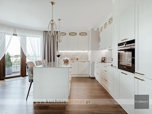 Stylowa kuchnia z wyspą w apartamencie - Kuchnia, styl tradycyjny - zdjęcie od Studio FORMAT HOME