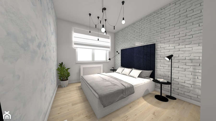 Projekt mieszkania w Krakowie - Średnia szara sypialnia - zdjęcie od Studio FORMAT HOME