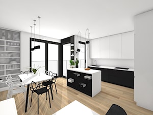 Mieszkanie black & white - Kuchnia - zdjęcie od Studio FORMAT HOME