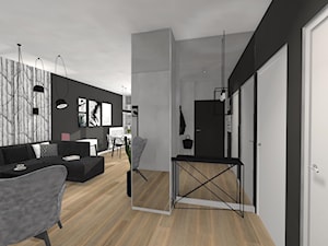 Mieszkanie black & white - Salon - zdjęcie od Studio FORMAT HOME