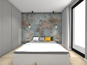 Mieszkanie podróżników - Mała szara sypialnia - zdjęcie od Studio FORMAT HOME