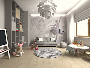 Dom w Michałowicach - Duży szary pokój dziecka dla dziecka dla chłopca dla dziewczynki, styl nowoczesny - zdjęcie od Studio FORMAT HOME