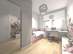 Projekt pokoi dziecięcych - Średni beżowy biały szary pokój dziecka dla dziecka dla dziewczynki - zdjęcie od Studio FORMAT HOME