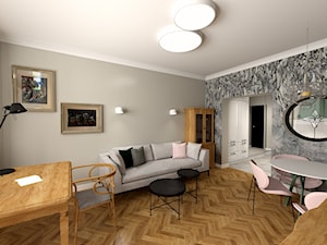 Mieszkanie przy krakowskich Błoniach - Salon, styl nowoczesny - zdjęcie od Studio FORMAT HOME