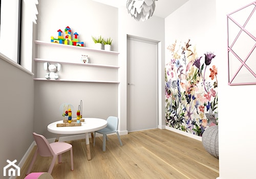 Pokój dla małej księżniczki - Średni biały szary pokój dziecka dla dziecka dla dziewczynki, styl nowoczesny - zdjęcie od Studio FORMAT HOME