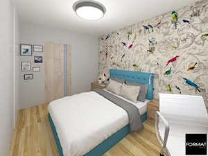 Mieszkanie w Krakowie - Mała szara sypialnia - zdjęcie od Studio FORMAT HOME