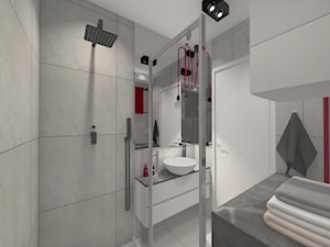 Projekt łazienki i toalety - Mała bez okna z punktowym oświetleniem łazienka - zdjęcie od Studio FORMAT HOME