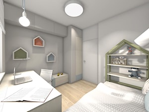 Projekt pokoi dziecięcych - Średni szary pokój dziecka dla dziecka dla nastolatka dla chłopca dla dziewczynki - zdjęcie od Studio FORMAT HOME