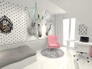 Dom w Wieliczce - Średni szary pokój dziecka dla nastolatka dla dziewczynki - zdjęcie od Studio FORMAT HOME